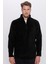Unisex Standart Fit Rahat Kesim Tüylenme Yapmayan Soğuk Geçirmez Siyah Dik Yaka Polar Sweatshirt 2