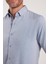 Slim Fit Açık Mavi Erkek Gömlek Klasik Stil Uzun Kol Çizgili Tasarım 3