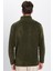 Unisex Haki Anti-pilling Tüylenme Yapmayan Standart Fit Tam Fermuarlı Soğuk Geçirmez Polar Hırka 5