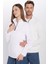 Unisex Standart Fit Anti-pilling Tüylenme Yapmayan Soğuk Geçirmez Ekru Dik Yaka Polar Sweatshirt 3