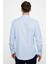 Modern Slim Fit Uzun Kollu Düz Erkek Mavi Gömlek 3
