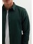 Erkek Slim Fit Dar Kesim Uzun Kollu Düz Kışlık Oduncu Yeşil Gömlek 3