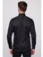 Slim Fit Uzun Kollu Pamuk Saten Erkek Siyah Gömlek 5