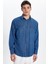 Unisex Relax Fit Rahat Kesim Denim Kot Çıtçıtlı Çift Cepli Lacivert Overshirt Ceket Tarzı Gömlek 3