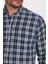 Erkek Regular Fit Klasik Kesim Düğmeli Yaka Küçük Kareli Pamuklu Gömlek 2