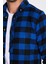 Erkek Slim Fit Dar Kesim Oduncu Düğmeli Yaka Kareli Kışlık Gömlek 4