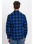Erkek Slim Fit Dar Kesim Oduncu Düğmeli Yaka Kareli Kışlık Gömlek 5