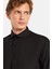 Slim Fit Uzun Kollu Pamuklu Kolay Ütü Siyah Erkek Gömlek 2