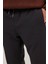 Erkek Regular Fit Beli Lastikli Bağcıklı Jogger Gri Pantolon Rahat Kesim Yan Cepli 3