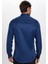 Slim Fit Uzun Kollu Kolay Ütü Teri Emen Nefes Alan Doku Kravatlık Dört Mevsim Lacivert Erkek Gömlek 5