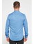 Slim Fit Uzun Kollu Kolay Ütü Teri Emen Nefes Alan Doku Kravatlık Dört Mevsim İndigo Erkek Gömlek 5