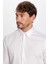 Erkek Slim Fit Non-Iron Pamuklu Doğa Dostu Ekoteks Belgeli Ütü Gerektirmez Beyaz Gömlek 2