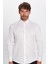 Erkek Slim Fit Non-Iron Pamuklu Doğa Dostu Ekoteks Belgeli Ütü Gerektirmez Beyaz Gömlek 3