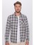 Erkek Slim Fit Dar Kesim Oduncu Tek Cep Kareli Kışlık Gömlek 2
