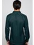 Slim Fit Uzun Kollu Likralı Düz Stretch Yeşil Erkek Gömlek 4