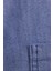 Relax Fit Uzun Kollu Denim Kot Parça Boyalı Çift Cep Fermuarlı Mavi Gömlek 6