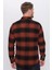 Erkek Slim Fit Dar Kesim Oduncu Kareli Kışlık Gömlek 5