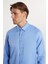 Slim Fit Uzun Kollu Kolay Ütü Teri Emen Nefes Alan Doku Kravatlık Dört Mevsim Mavi Erkek Gömlek 2