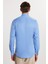 Slim Fit Uzun Kollu Kolay Ütü Teri Emen Nefes Alan Doku Kravatlık Dört Mevsim Mavi Erkek Gömlek 5