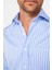 Erkek Regular Fit Klasik Kesim Pamuklu Kolay Ütü Çizgili Gömlek 4