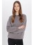 Unisex Relax Fit Rahat Kesim Pamuklu Yumuşak Dokulu İçi Polarlı Basic Gri Bisiklet Yaka Sweatshirt 3