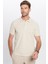 Erkek Slim Fit Dar Kesim Pamuklu Yumuşak Dokulu Serin Tutan Kumaş Düz Pike Beyaz Polo Yaka Tişört 2