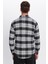 Erkek Slim Fit Dar Kesim Oduncu Tek Cepli Kareli Kışlık Gömlek 5