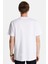 Relax Fit Rahat Kesim Pamuklu Ön Baskı ve Nakış Detaylı Bisiklet Yaka Ekru Erkek Tişört 5