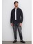 Erkek Slim Fit Dar Kesim Uzun Kollu denim Kot Çift Cep Çıtçıtlı Siyah Gömlek 5