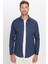 Erkek Slim Fit Dar Kesim Çift Cepli Denim Kot Lacivert Gömlek 5