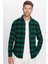 Erkek Slim Fit Dar Kesim Oduncu Düğmeli Yaka Kareli Kışlık Gömlek 2