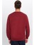 Unisex Relax Fit Rahat Kesim Pamuklu Yumuşak Dokulu İçi Polarlı Basic Bordo Bisiklet Yaka Sweatshirt 5