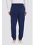 Unisex Relax Fit Rahat Kesim Şardonlu 3 Cepli Lastikli Jogger Paça Lacivert Eşofman Altı 5