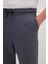 Unisex Relax Fit Rahat Kesim Şardonlu 3 Cepli Lastikli Jogger Paça Gri Eşofman Altı 3