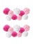 18 Adet Karışık Doku Kağıt Ponpon Pom Poms Çiçek Düğün Parti Dekorasyonu (Pembe) (Yurt Dışından) 1