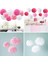 18 Adet Karışık Doku Kağıt Ponpon Pom Poms Çiçek Düğün Parti Dekorasyonu (Pembe) (Yurt Dışından) 3