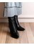 07 Kadın Strech Çekme Kalın Topuklu Bot Siyah 4