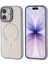 Apple iPhone 17 Kılıf M-safe Şarj Özellikli Kamera Standlı Notron Kapak Gri 1