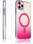 Apple iPhone 16 Pro Kılıf M-safe Şarj Özellikli Transparan Renk Geçişli Toros Kapak Rose Pembe 3