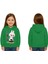 Unisex Baskılı Çocuk Swaetshirt Labubu Baskılı Kapüşonlu 3 Iplik Şardonlu 1