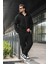 Siyah Çift Fermuarlı Kapüşonlu Eşofman Takımı E7345 3