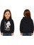 Unisex Baskılı Çocuk Swaetshirt Labubu Baskılı Kapüşonlu 3 Iplik Şardonlu 1