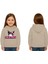 Unisex Baskılı Çocuk Swaetshirt Kapüşonlu 3 Iplik Şardonlu Kuromi Baskılı 1