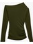Slim Fit Drapeli Asimetrik Yaka Uzun Kollu Tişört 1