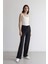 Wide Leg Geniş Paça Beli Lastikli Bağcıklı Basic Düz Palazzo Pantolon 7