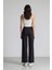 Wide Leg Geniş Paça Beli Lastikli Bağcıklı Basic Düz Palazzo Pantolon 12