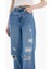 90's Wide Leg Yırtık Detaylı Yüksek Bel Geniş Paça Uzun Jean Yıkamalı Pantolon D9394AX25SM 15