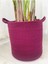 Hasır Sepet Oyuncak Sepeti Çok Amaçlı Düzenleyici Saksılık 25 x 25 Mor 5