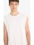%100 Pamuk Boxy Fit Bisiklet Yaka Basic Düz Atlet C7205AX25SM 7
