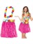 çınar ticaret hawaii luau aloha pembe püsküllü 40 cm etek ve hawaii kolye seti 1